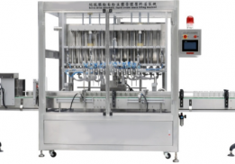 High speed 12-head Frequency Conversion/Servo Drive Linear Automatic Piston Sauce/ Liquid Cream /Liquid Filling Line - 副本