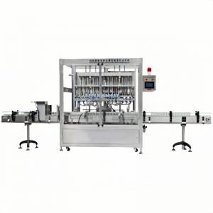 High speed 12-head Frequency Conversion/Servo Drive Linear Automatic Piston Sauce/ Liquid Cream /Liquid Filling Line - 副本