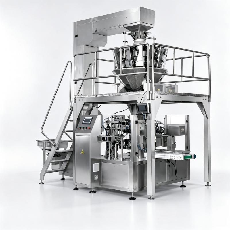 Zipper Pouch Packaging Sealing Machinery Nut Mix Dry Fruits Weighing Packing Machine