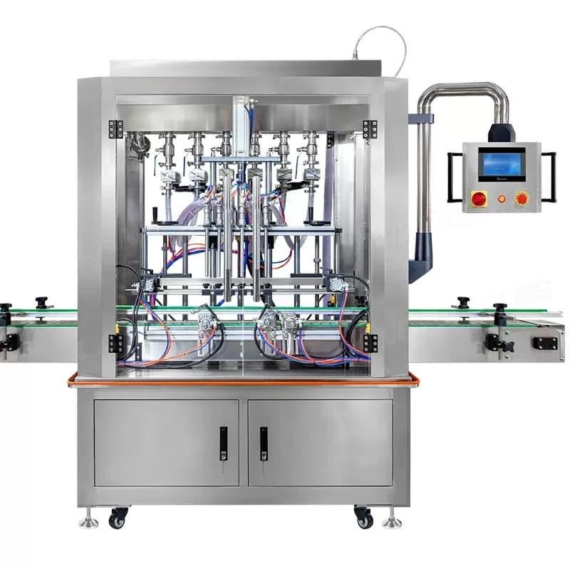 High speed 12-head Frequency Conversion/Servo Drive Linear Automatic Piston Sauce/ Liquid Cream /Liquid Filling Line