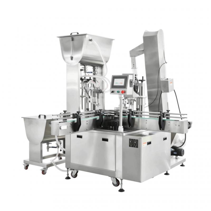 XLY High Quality Automatic Piston Filler Food Oil Tomato chili Sauce Ketchup Paste Liquid Bottle Filling Capping 2 in 1 Machine
