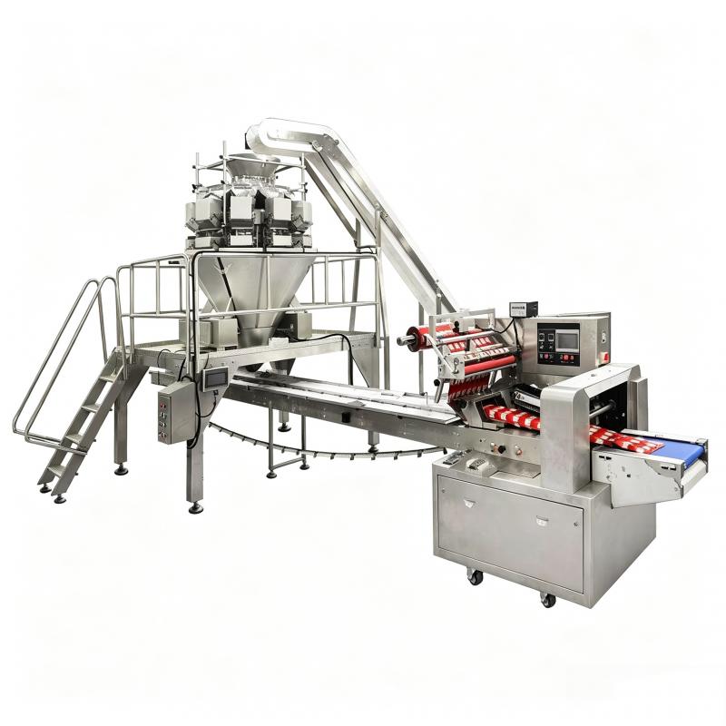 Automatic Multi Head Weigher Ready Meal Flow Tray Packing Machine