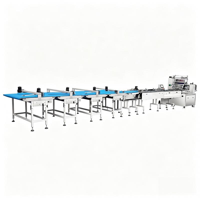 Automatic Flow Pack Machine Line Feeding Machine for Cookies Biscuits Chocolate Cupcake